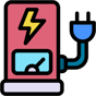 electric car charging station icon