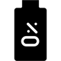 empty battery icon