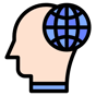 global thinking icon