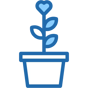 heart flower icon