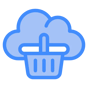 cloud basket icon