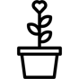 heart flower icon