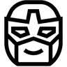superhero mask line icon