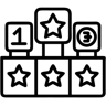 podium line icône