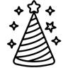 قبعة الحفلة line أيقونة