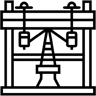 plataforma petrolera line icono