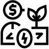 green investment line icon