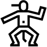 dancer line icon