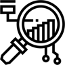 عدسة مكبرة line أيقونة
