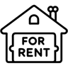 house for rent line icon
