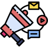 megaphone lineal color icon