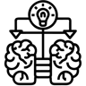 Brainstorming linie Icon
