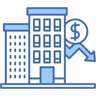 economic downturn two-color icon
