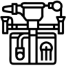 martello pneumatico line icona
