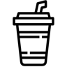 gobelet jetable line icône