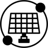 solar panel duotone icon