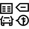 driving lesson line icon