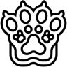 pegada line ícone
