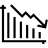 decline line icon