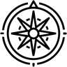 Kompass linie Icon