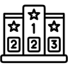 podium line icône