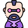 avatar futuristico colore lineare icona