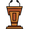 podium lineal color icon