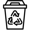 Recyclingtonne line Icon