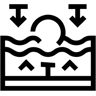 water scarcity line icon