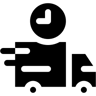 delivery truck filled icon