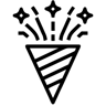party popper line icon