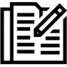 documento línea icono