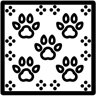 paw prints line icon