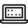 computadora portátil line icono