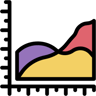 Diagramm lineal farbe Icon