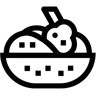 makanan line ikon