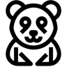 Panda line Icon