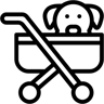 狗推车 line 图标