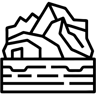 山脉 line 图标