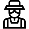 farmer line icon