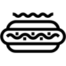 热狗 线条 图标
