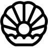 Muschel linie Icon