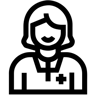 ممرضة خط أيقونة