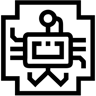 روبوت خط أيقونة