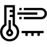 thermometer line icon