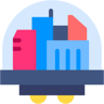 space colonization flat icon