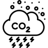 ثاني أكسيد الكربون line أيقونة