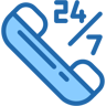 24/7 support two-color icon