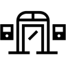 security gate line icon