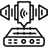 dj mixer line icon